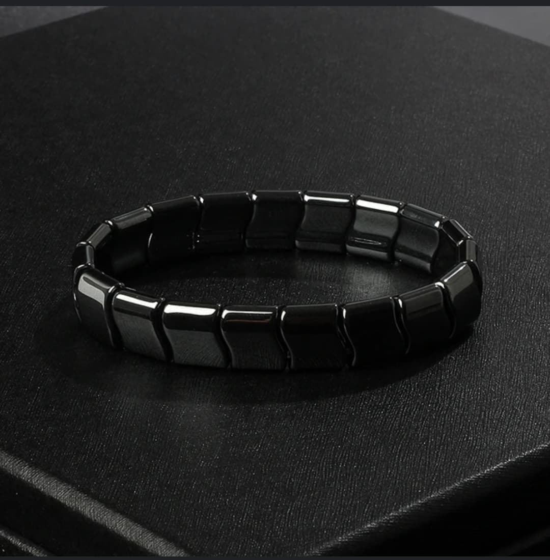 Turkish Stretchable Black Stone Bracelet