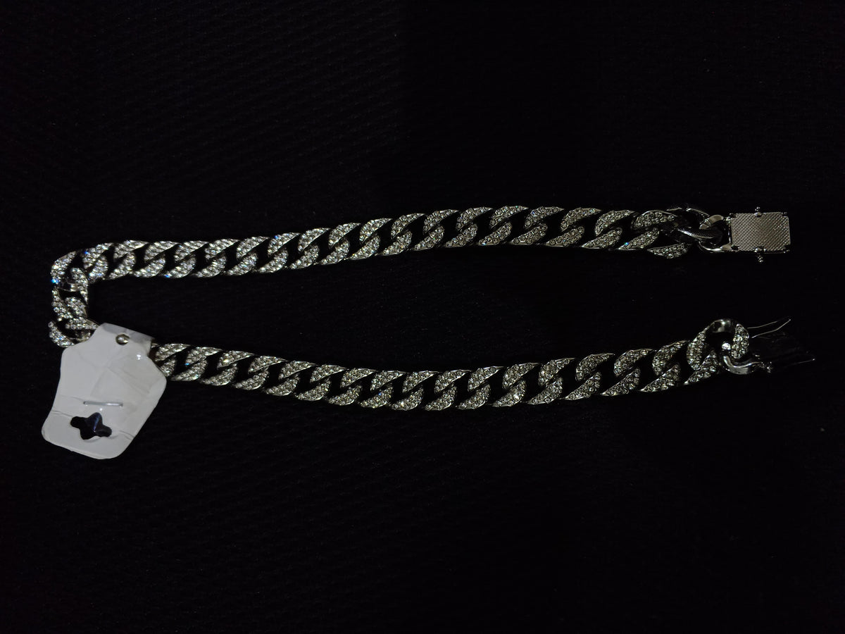 Karan Aujla Silver Mens Cuban 18MM Chain